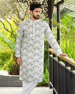 Elegant Cotton Tencel Mans Panjabi – Stylish & Comfortable Ethnic Wear-FC-1607