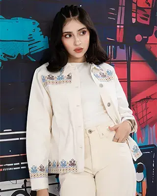 Women's Boho Embroidered Jacket- LWJ-709