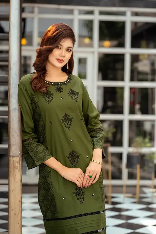 Olive Harmony  Two Pcs  Set-EEW-FC– 1702B