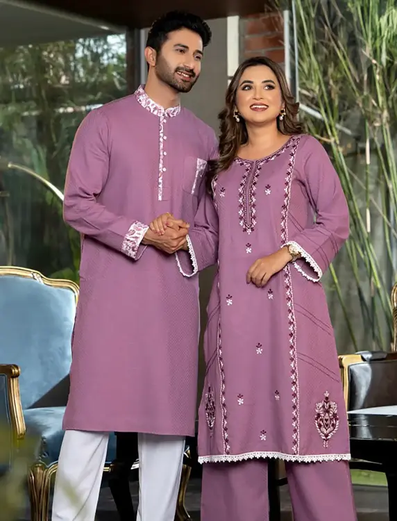 Elegant Antique Fuchsia Matching Couple Set – 11