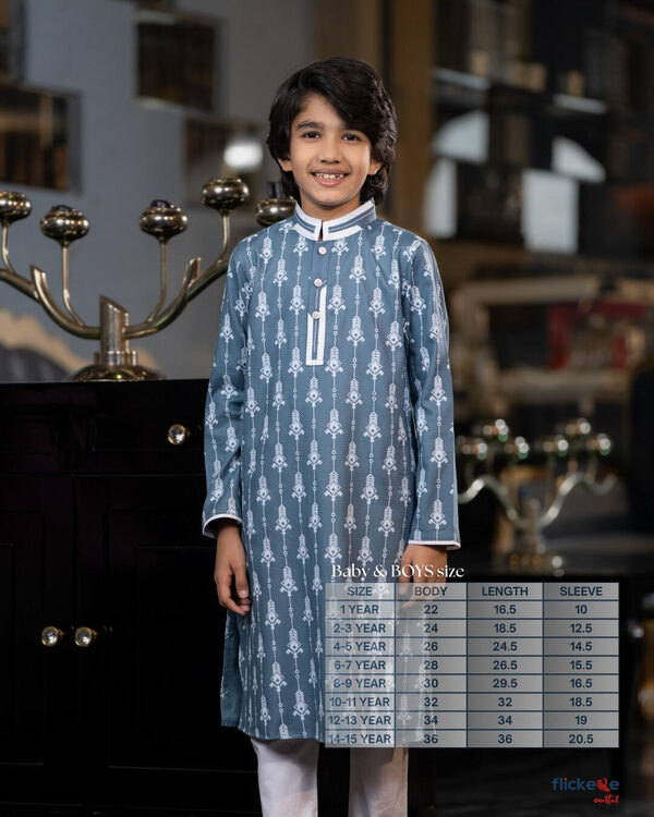 Slate Gray Elegance Baby Boy Panjabi -EEW-FC-1606A