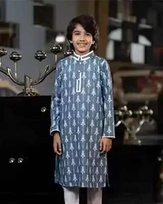 Slate Gray Elegance Baby Boy Panjabi -EEW-FC-1606A
