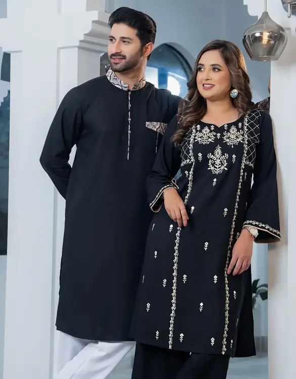 Elegant Black Man Panjabi Set – 12